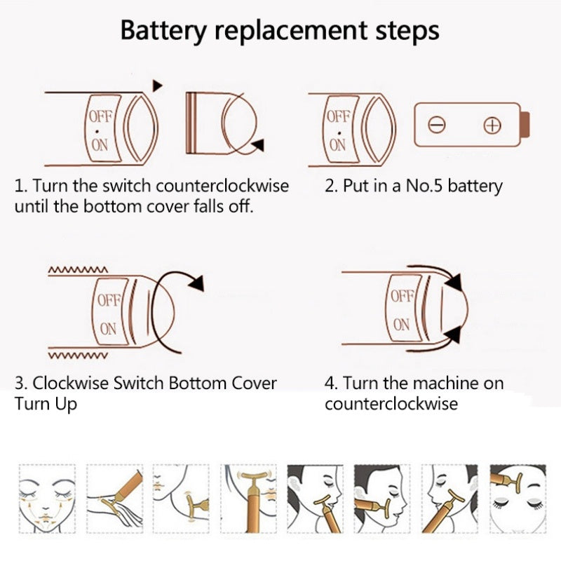 Weight Loss Face Lift Electric Golden Massage Tool